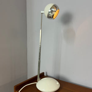 Schreibtischlampe weiß Chrom mit Teleskoparm von Eichhoff Werke