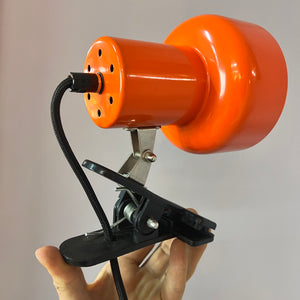 Klemmlampe orange 70er