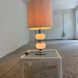 Tischlampe weiß Chrom Glas von Sölken