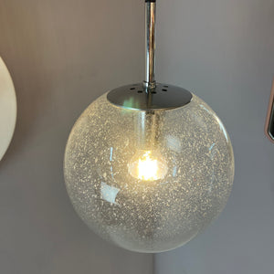 Kugellampe Einschlussglas Chrom von Glashütte Limburg