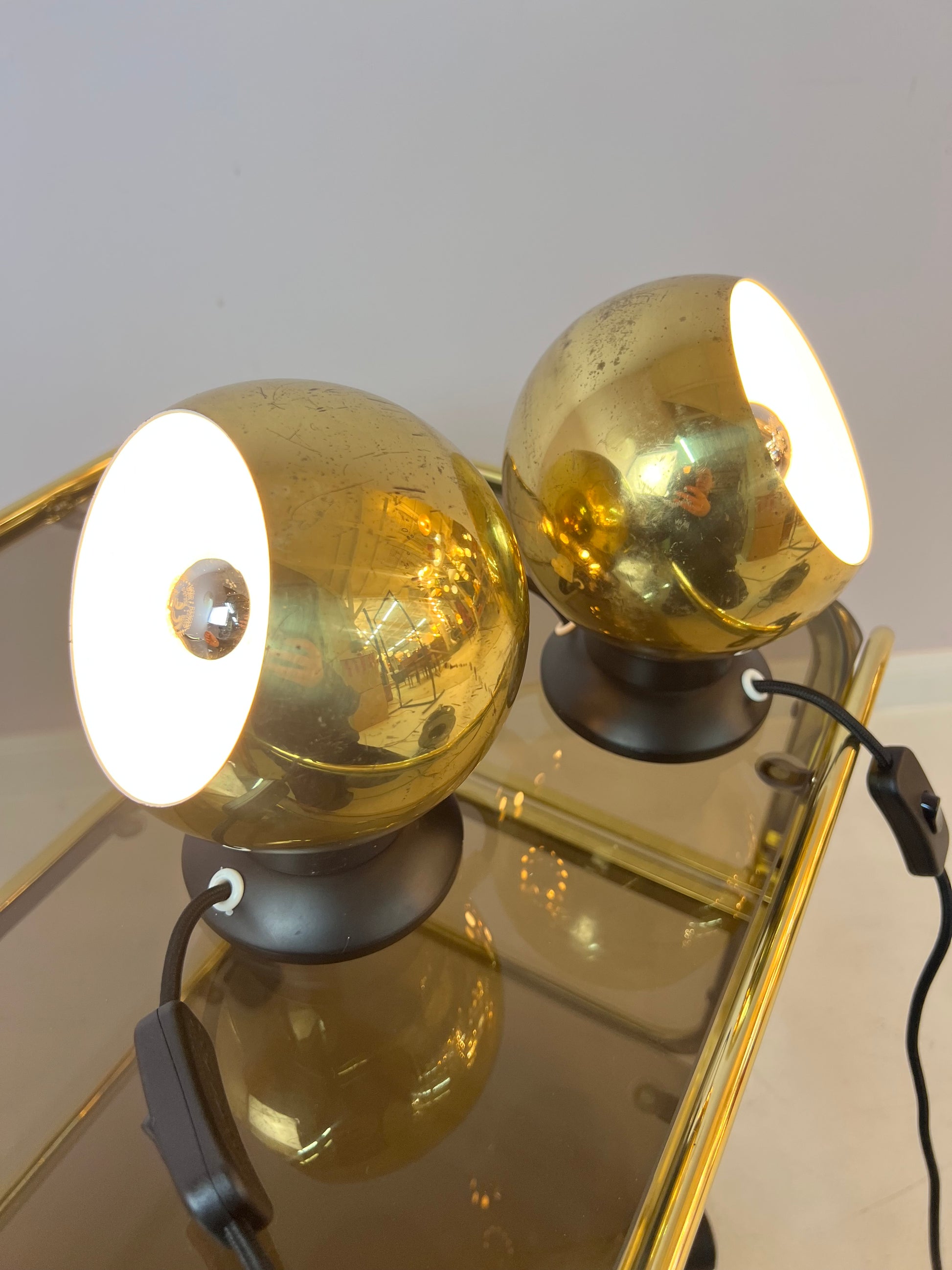 Set: 2x Kugellampe gold von Horn