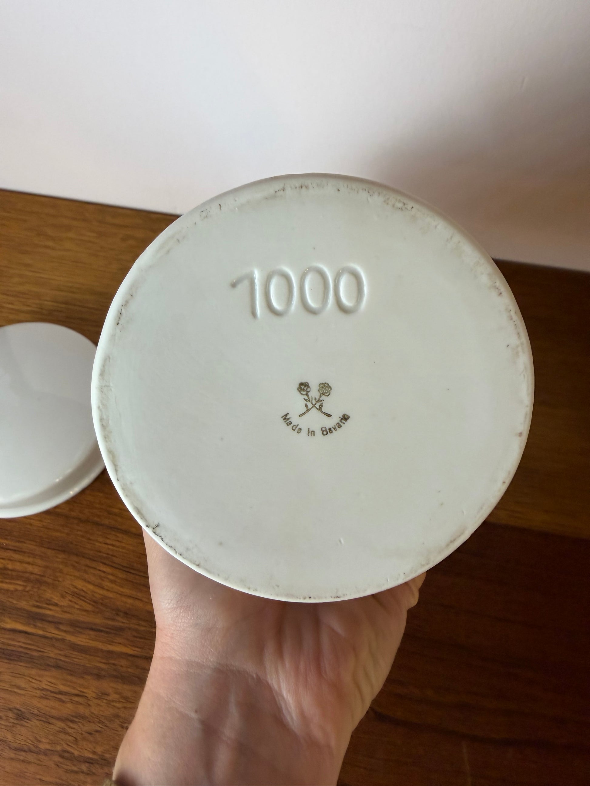 Apothekerdose Eucerin. Anhydric. weiß Porzellan - 1000 ml