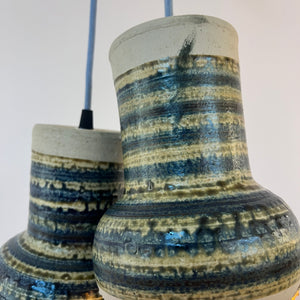 Hängelampe blau beige Keramik von Per Engstrøm