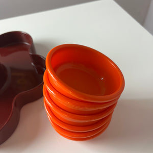 Snack Tablett Menage Aperitivo rot orange von EMSA