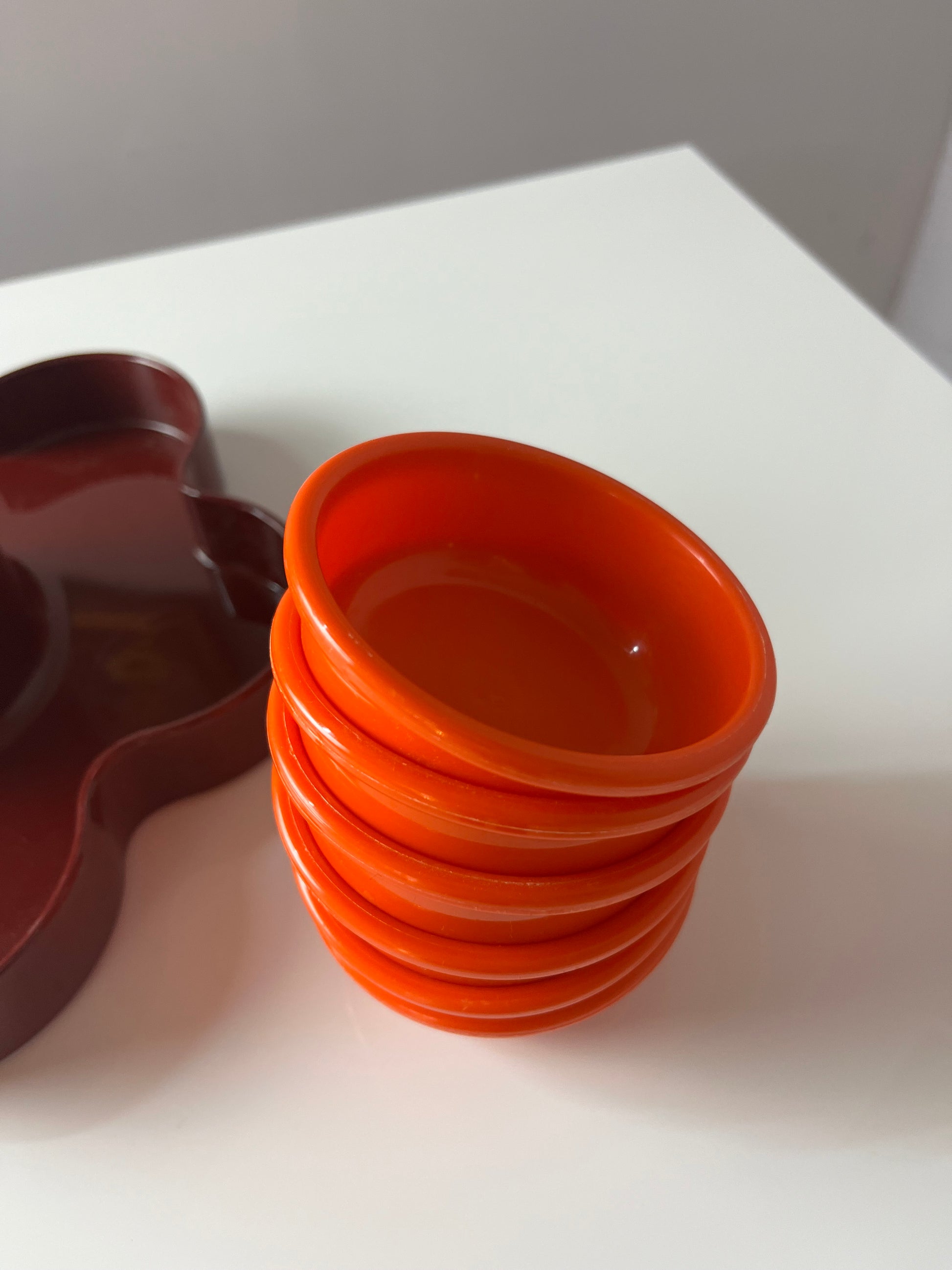 Snack Tablett Menage Aperitivo rot orange von EMSA