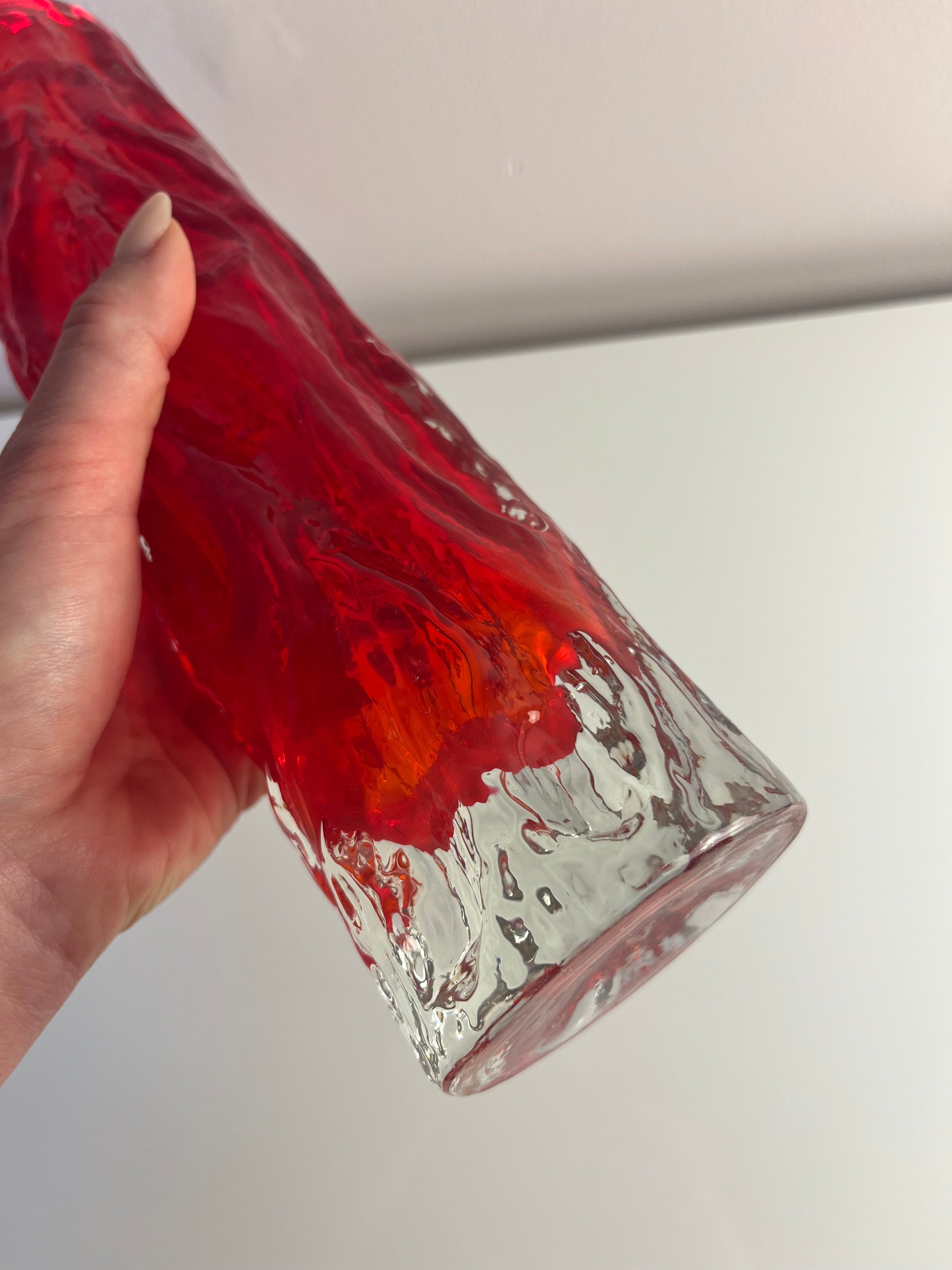 Set: 2 Vasen rot von Kurt Wokan für Ingrid Glas