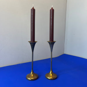 Set: 2x Kerzenständer Messing