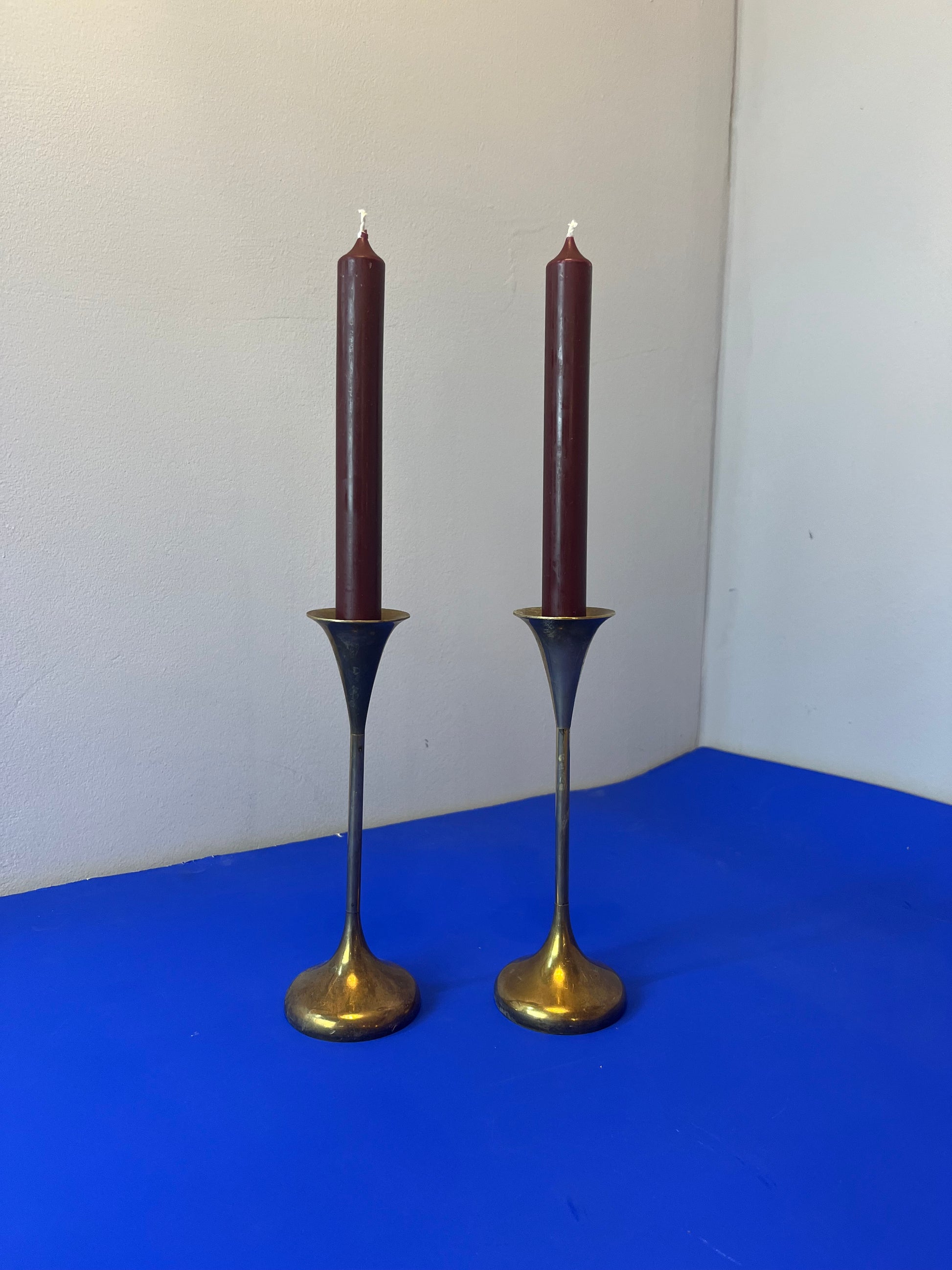 Set: 2x Kerzenständer Messing