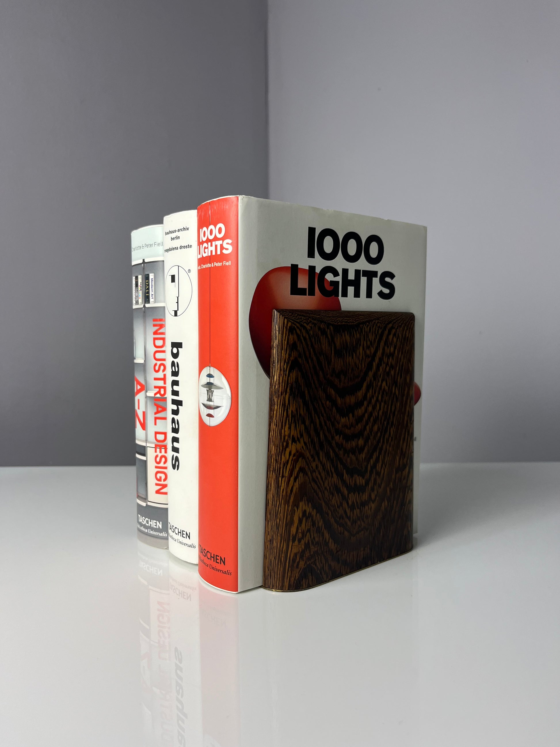 Set: 2x eckige Buchstütze Palisander