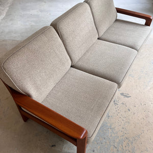 3-Sitzer Sofa Teak & Wolle aus Dänemark