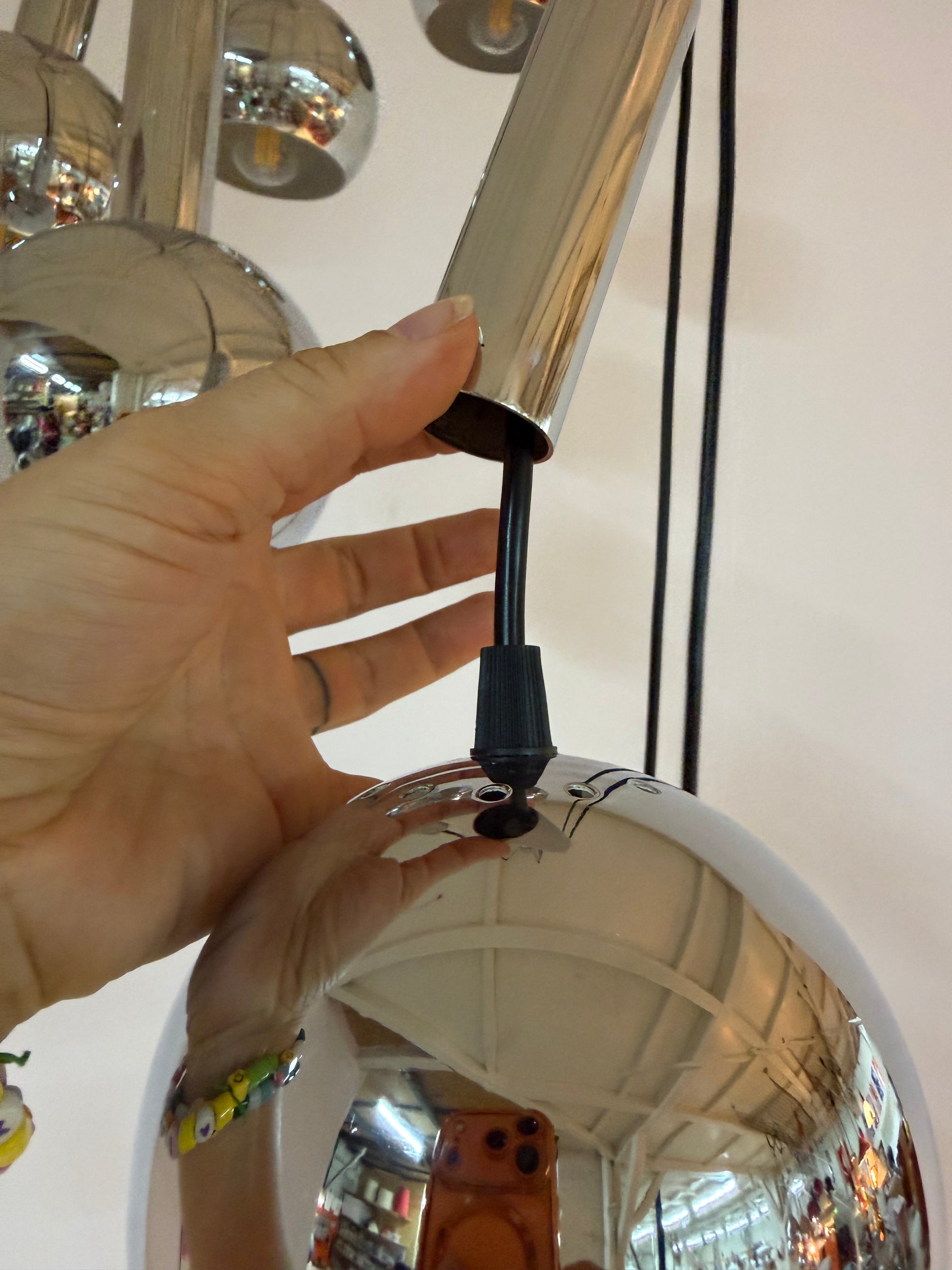 Kaskadenlampe 7-flammig Chrom von Richard Essig