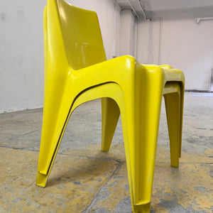 Esszimmerstuhl Modell BA 1171 gelb von Helmut Bätzner für Bofinger