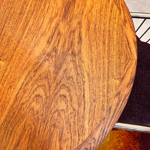 Runder Esstisch Teak mit Butterfly Auszug