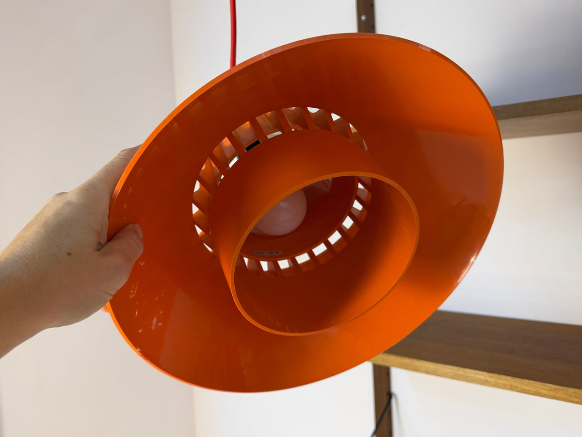 Hängelampe Solar orange Kunststoff von Svend Middelboe für Nordisk Solar