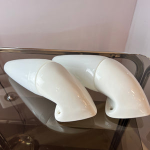 Set: 2x Wandlampe Modell 6035 weiß von Sigvard Bernadotte für Ifö