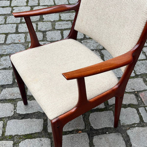 Armlehnstuhl Palisander mit Wollbezug von Johannes Andersen für Uldum Møbelfabrik