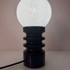 Tischlampe blau Keramik Glas von Cari Zalloni für Dümler & Breiden