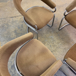 Freischwinger beige Chrom von Giotto Stoppino - Sehr guter Zustand