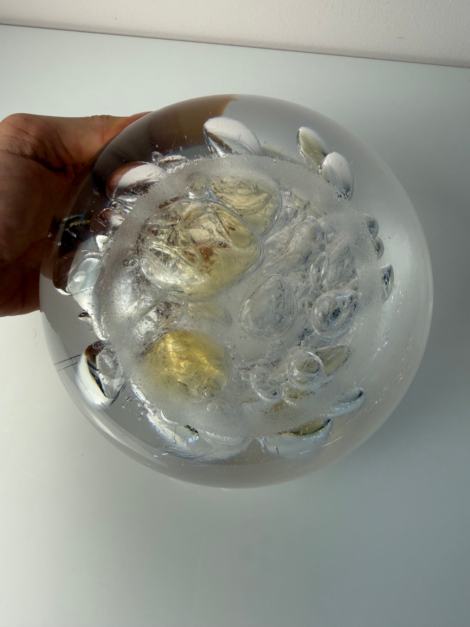 Schale Glas mit Einschlüssen aus Dänemark