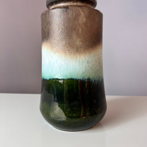 Vase 549-27 grün braun von Scheurich West Germany