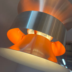 Lamellenlampe Diabolo silber orange von Carl Thore für Granhaga