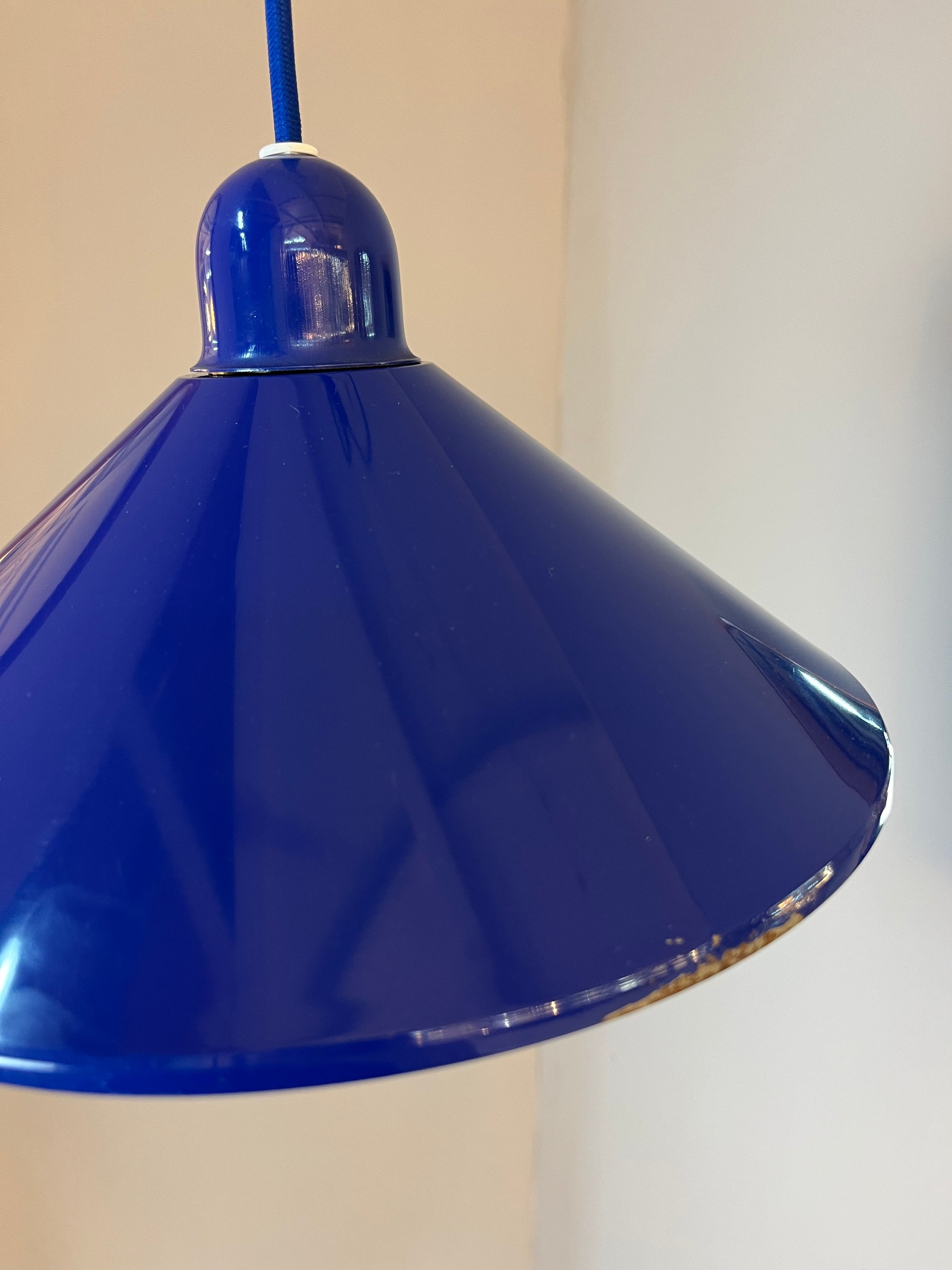 Metalllampe HORN blau aus Dänemark