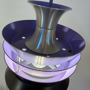 Lamellenlampe Trava silber schwarz lila von Carl Thore für Granhaga