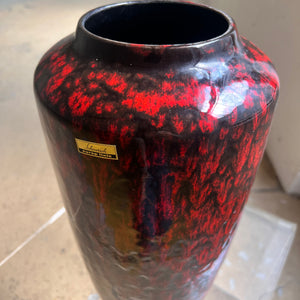 Bodenvase Lava 517-38 rot von Scheurich West Germany