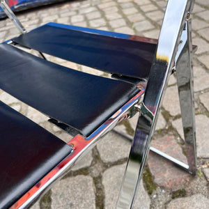 Klappstuhl Vono Echtleder Chrom von Interlübke