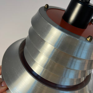 Lamellenlampe silber orange von Carl Thore für Granhaga