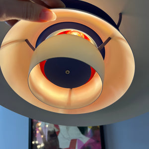 Lamellenlampe PH5 weiß von Poul Henningsen für Louis Poulsen