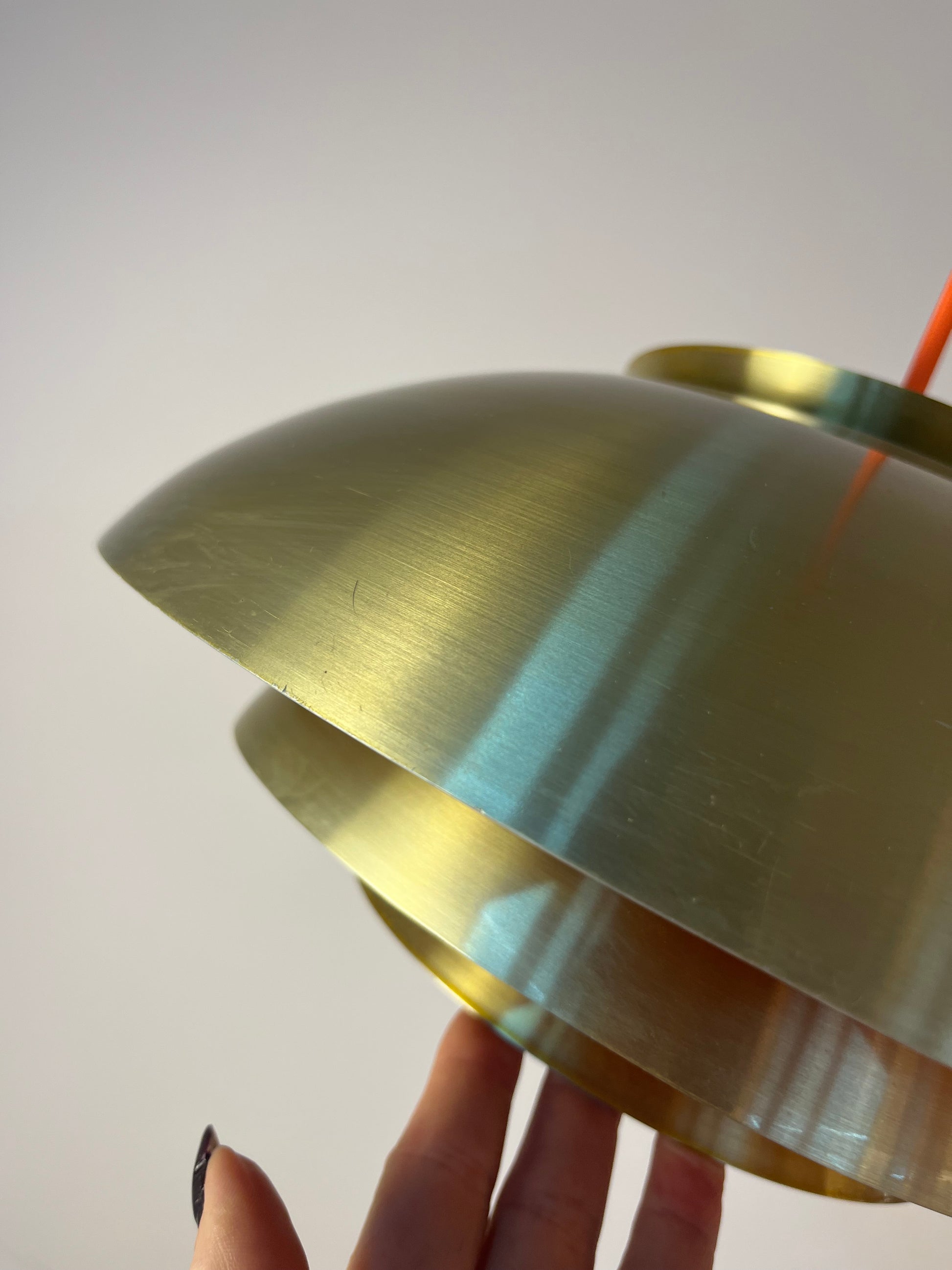 Lamellenlampe gold orange aus Dänemark