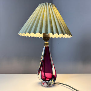 Tischlampe lila blau Muranoglas