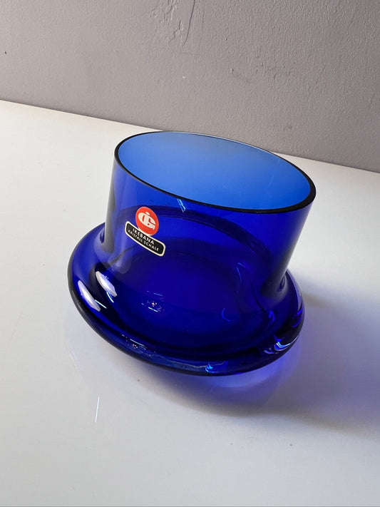 Schale Ikebana blau von Ingrid Glas