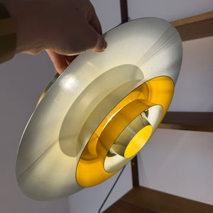 Lamellenlampe gold gelb von Bent Nordsted für Lyskær