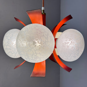 Kronleuchter weiß orange von Richard Essig