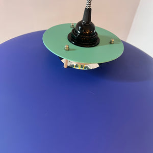 Lamellenlampe neu lackiert blau grün