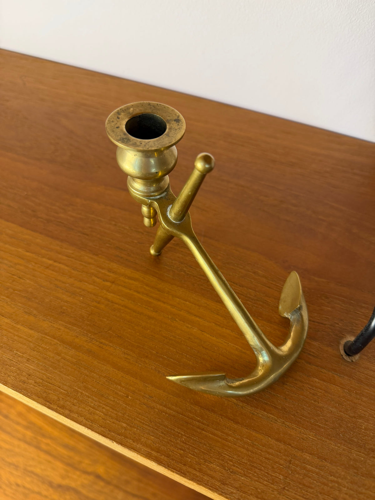 Kerzenständer Anker Messing aus Dänemark