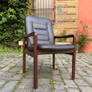Sessel dunkelbraun Echtleder von Dyrlund