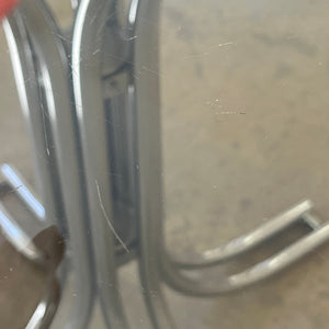 Runder Esstisch Rauchglas Chrom - Standard Gestell