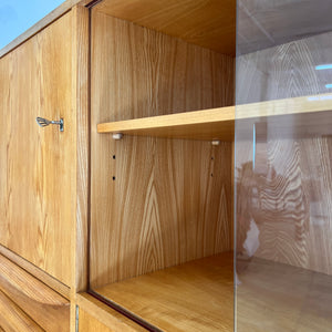 Highboard / Wohnzimmerschrank Typ 602/G Esche von Hellerau aus 1959