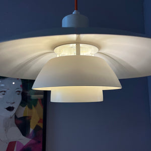 Lamellenlampe PH4 cremeweiß von Poul Henningsen für Louis Poulsen