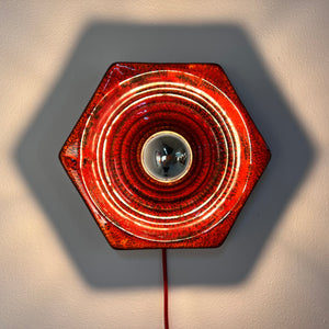 Wandlampe rot Keramik von Hustadt Leuchten