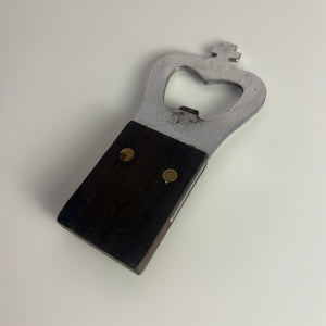 Flaschenöffner Teak mit Krone aus Dänemark