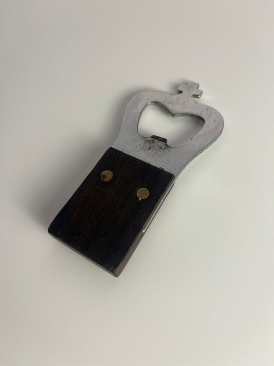 Flaschenöffner Teak mit Krone aus Dänemark