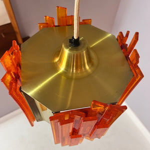Hängelampe orange von Claus Bolby