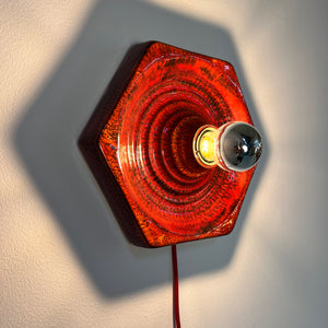 Wandlampe rot Keramik von Hustadt Leuchten
