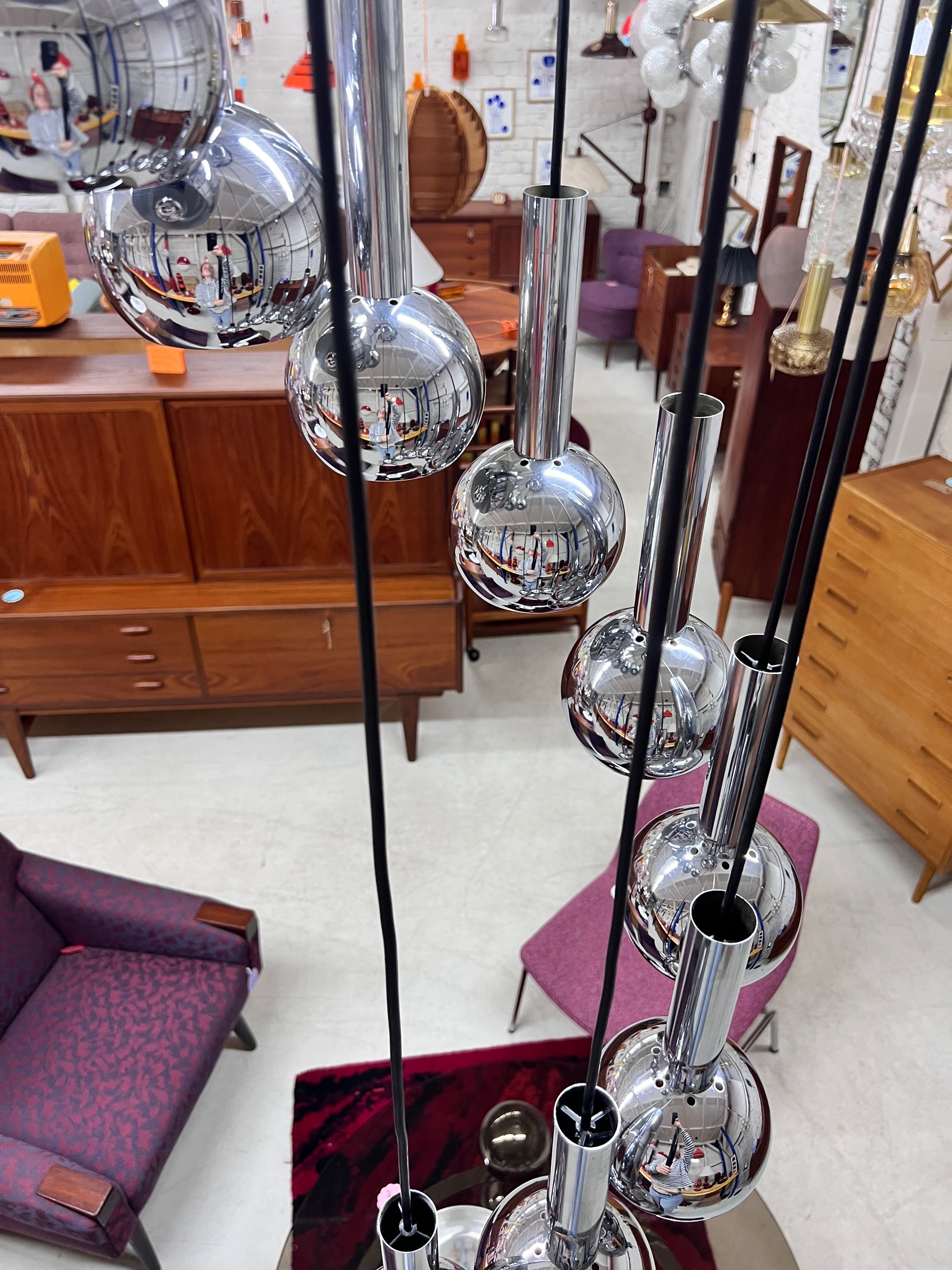 Kaskadenlampe 10-flammig Chrom von STAFF