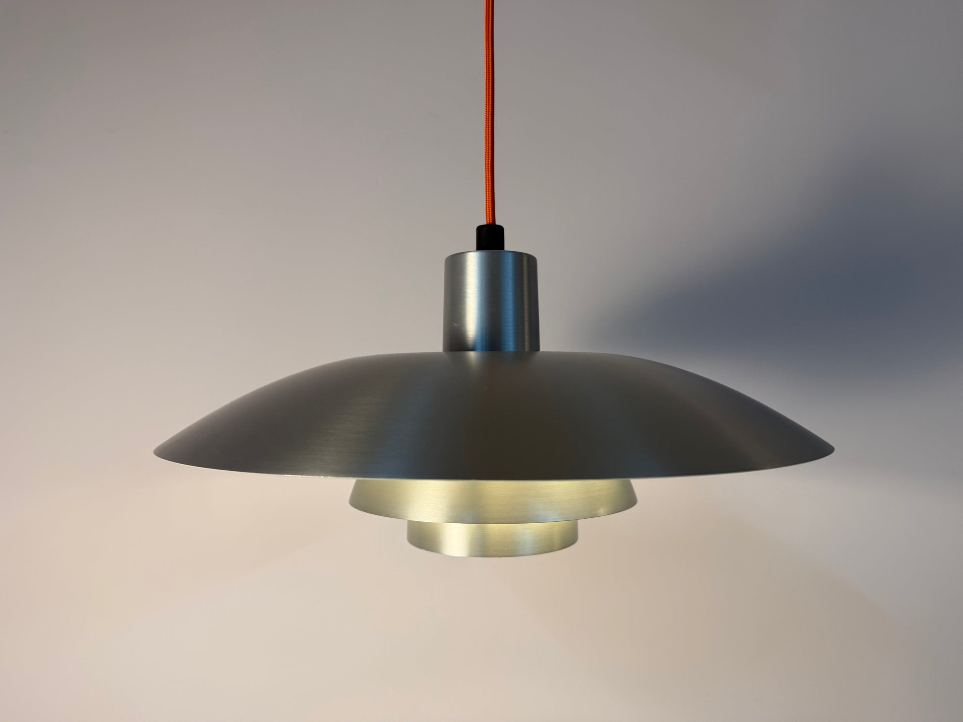 Lamellenlampe PH4/3 silber gebürstet von Poul Henningsen für Louis Poulsen