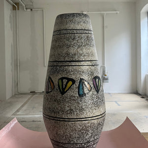 Bodenvase 613-60 weißgrau von Bay Keramik West Germany